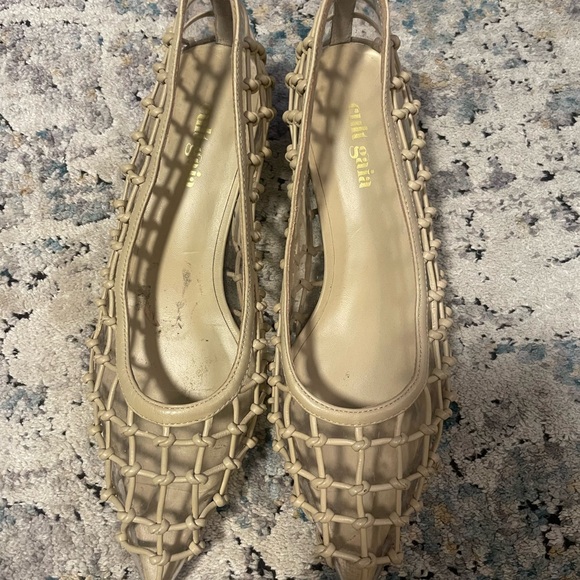 Cult Gaia Kenny Goatskin Woven PVC Pumps - Picture 3 of 5